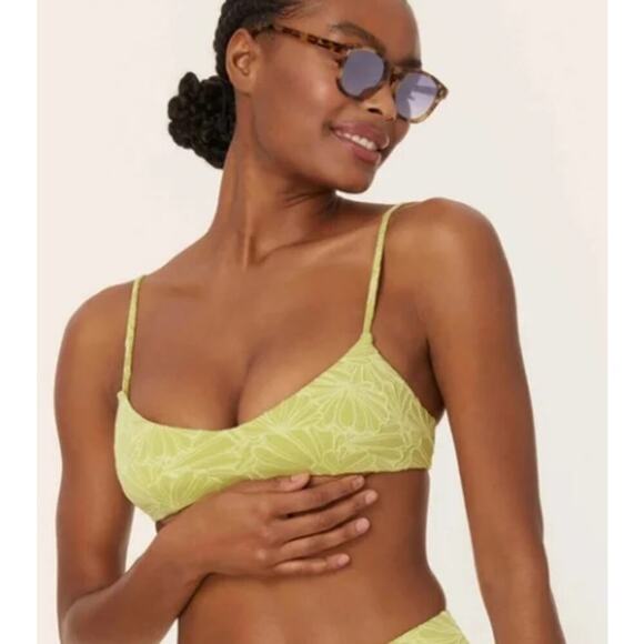 Andie Swim The Molokai Bikini Top Daiquiri Lime Green Size Large NEW with tags! - Picture 1 of 5
